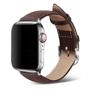 Premium Leather Watch Band Strap - For Apple iWatch Ultra [42mm Series 3] 44mm 45mm 46mm 49mm (Dark brown)