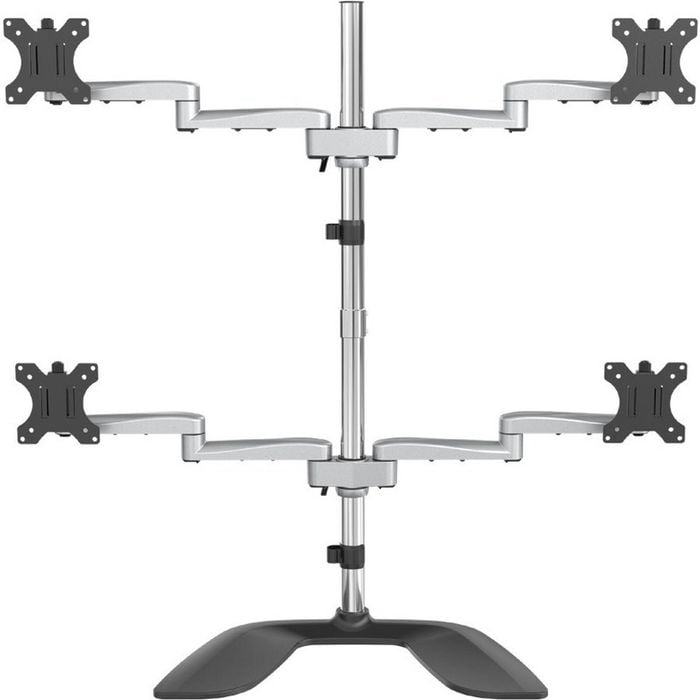 Startech.com Quad Monitor Stand, Desktop Vesa 4 Monitor Arm Up To 32" (17.6lb/8kg) Screens, Ergonomic