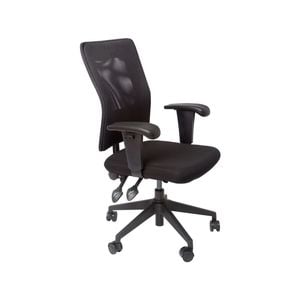 Rapidline Operator Chair Ergonomic Mesh Back Black Fabric Seat