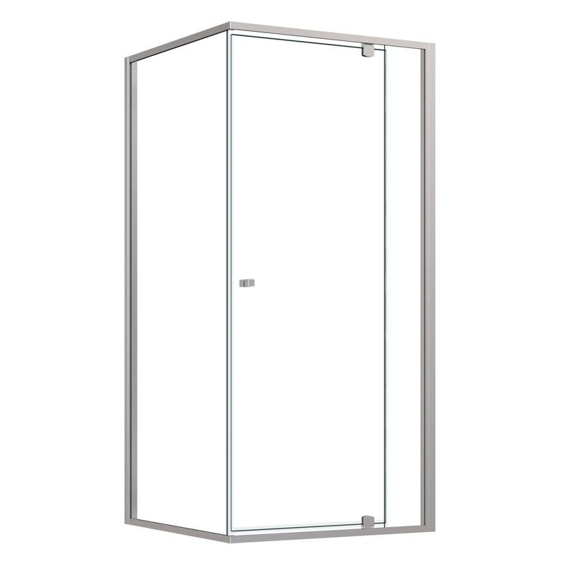 900 x 2000mm Chrome Semi Frameless Shower Screen