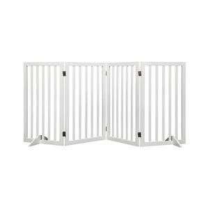 Pawz 4-Panel Extra Large Wooden Foldable Pet Gate White