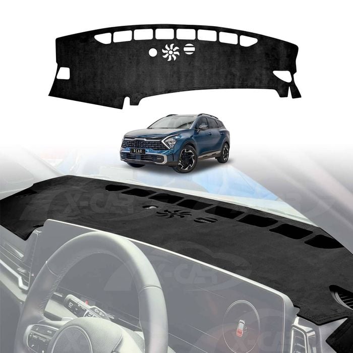 Luxury 3D Dash Mat Pad Cover Non-Slip for Kia Sportage 2021-2025 Microfiber Leather