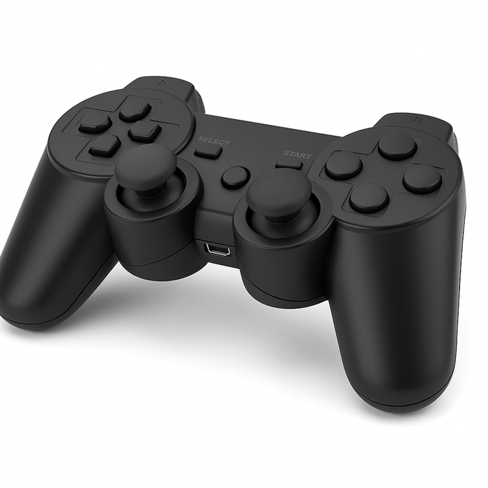 Wireless Controller Compatible For Ps3 Playstation 3 | Dual Vibration Gamepad (black)