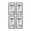 4PK Braz Venice Collage Image Photo Document Display Frame 8x16 Inches Black
