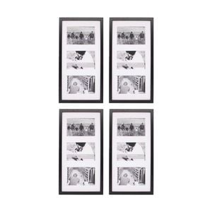 4PK Braz Venice Collage Image Photo Document Display Frame 8x16 Inches Black