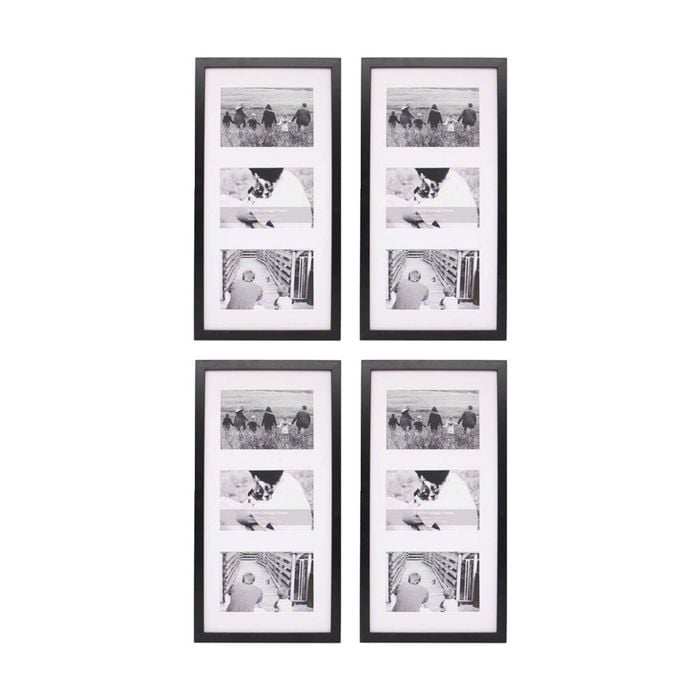 4PK Braz Venice Collage Image Photo Document Display Frame 8x16 Inches Black