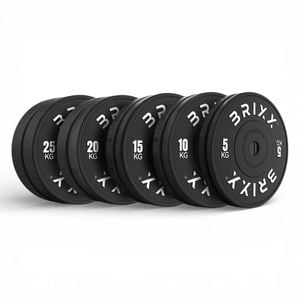 Brixx Pro Black Olympic Bumper Plates - 150kg Set