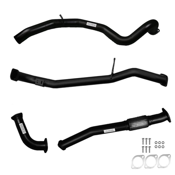 Ignite Exhausts Dump Back For Nissan Gu Patrol 2.8l Turbo Diesel Wagon 3" Inch / Pipe Only Black Aluminised Steel