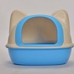 YES4PETS Medium Hooded Cat Toilet Litter Box Tray House With Scoop Blue