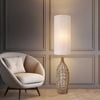 Luminea Trinity Modern Elegant Free Standing Reading Light Floor Lamp - Hemp & Natural