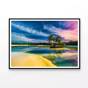 Sunset over the River  Print 100% Australian Made 90x60cm  (Poster)