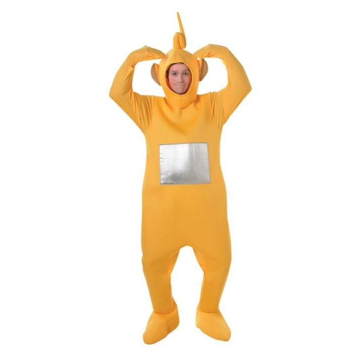 Laa-Laa Teletubbies Deluxe Halloween Costume for Adults TV Character Outfit Set - Yellow, Standard