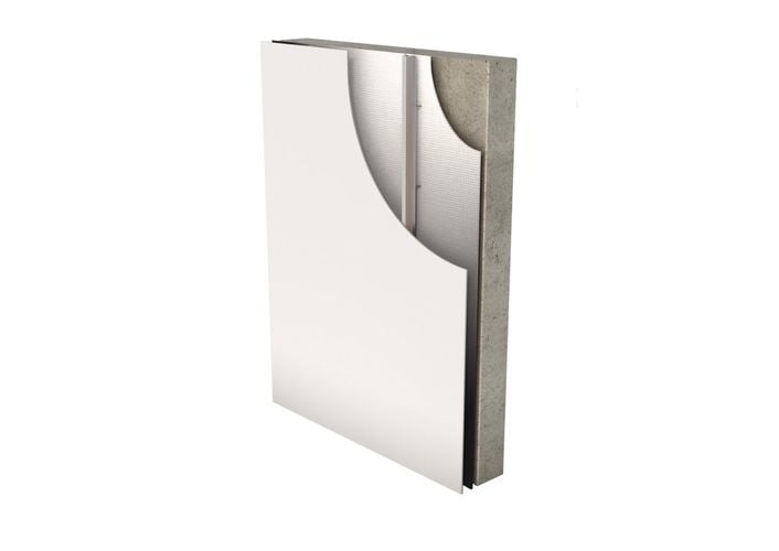 Rendering of wall showing concrete, insulation and wall panel