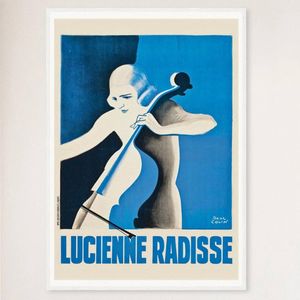Galrie Lucienne Radisse Vintage Art Deco Poster by Paul Colin Timeless Elegance, White Frame, A2 42 x 60cm (16 x 24inch)