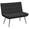 vidaXL Bench Black 110x74x84 cm Velvet seating bench chair entryway bench