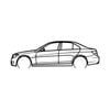 Ignite Laser Mercedes Benz C250 Sport Silhouette Metal Wall Art Coated Black 23.6inch/60cm