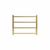 Commercial Square 4 Bar Brushed Gold PVD  Heated Towel Rail