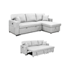 Foret 3 Seater Sofa Bed Modular Corner Pullout Lounge In Light Grey