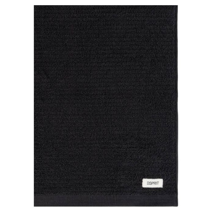 Esprit 800GSM Porto Cotton Ribbed Bathroom Bath Mat 50x80cm Onyx Black