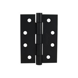 Gainsborough 100 x 75mm Matte Black Fixed Cap Fixed-Pin Hinge - 2 Pack
