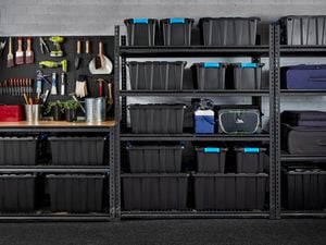 storage box in a garage
