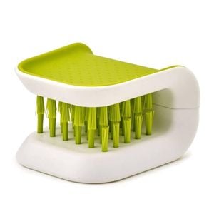 Catzon Knife and Cutlery Cleaner Brush Bristle Scrub Non-Slip Cleaning Brush-Green