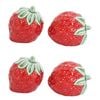 2x 2pc Urban Ceramic Strawberry Salt and Pepper Shakers Set 18x8cm Red