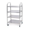 SOGA 4 Tier 860x540x1170 Stainless Steel Food Cart Trolley