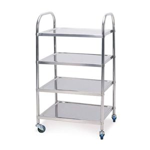 SOGA 4 Tier 860x540x1170 Stainless Steel Food Cart Trolley