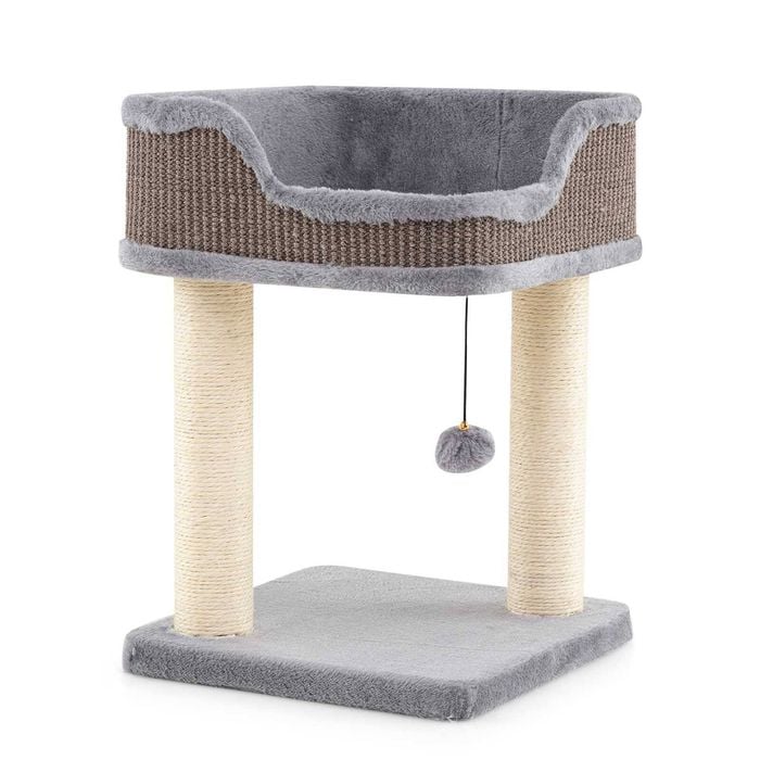 Costway 51cm Cat Tree Tower Kitten Condo House Sisal Posts Grey