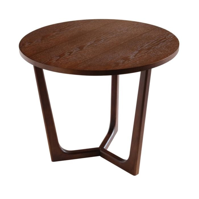 Sk Designer Living | Arlo Round Wood Side Table - Walnut