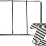 Biltong Rack & Hooks Set - 20 x 30 cm - Rectangular | Stainless Steel | 200mm
