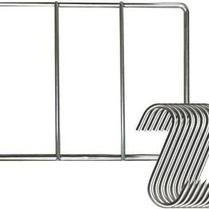 Biltong Rack & Hooks Set - 20 x 30 cm - Rectangular | Stainless Steel | 200mm