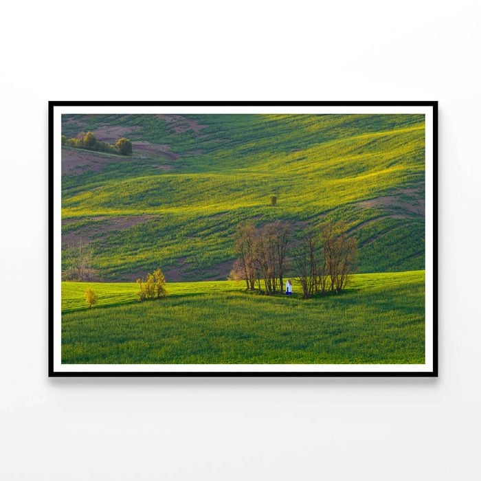 Person Sitting In a Meadow  Print 100% Australian Made 120x90cm  (Poster)