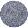 Handwoven Round Rug-Orbit 6223-Ivory Navy-120x120cm