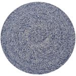 Handwoven Round Rug-Orbit 6223-Ivory Navy-120x120cm