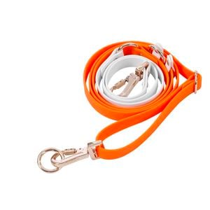 LOLOPAWS Waterproof Dog Leash 3-in-1 Handheld Crossbody Waist Belt Orange