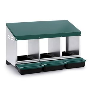 I.pet Chicken Nesting Box Roll Away 3 Holes Metal Wall Mounted Nest Box Green