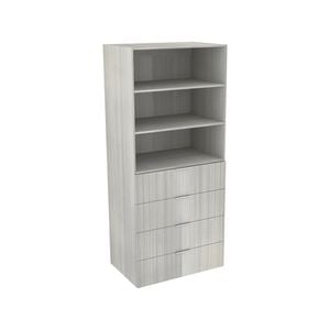 Lugna 2048 x 900 x 580mm Mist 2 Shelf 4 Drawer Storage Cabinet