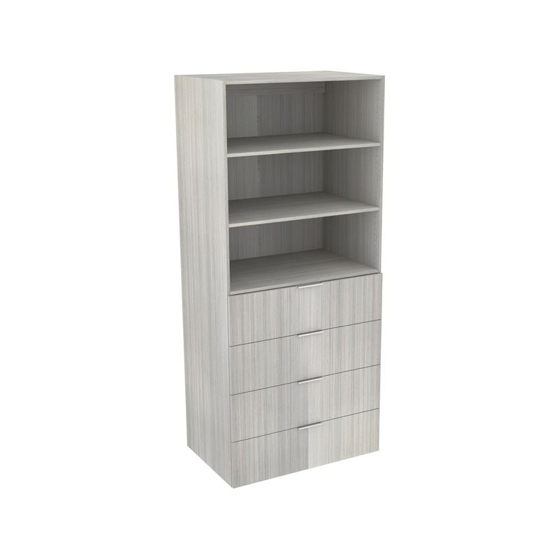 Lugna 2048 x 900 x 580mm Mist 2 Shelf 4 Drawer Storage Cabinet