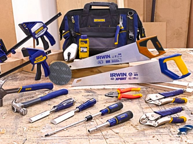 Background banner image displaying Irwin product.