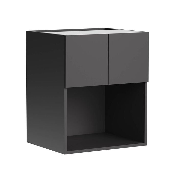 Kaboodle 600mm Toasted Clove Modern Wall Microwave Cabinet