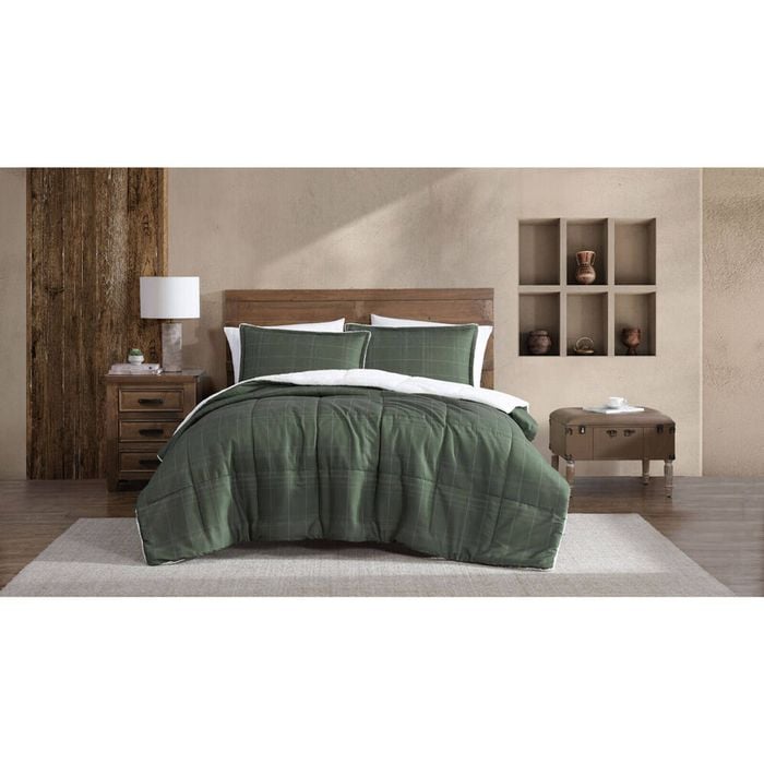 3pc Ardor Boudoir Queen/King Cammy Comforter w/ Pillowcase Set Deep Khaki