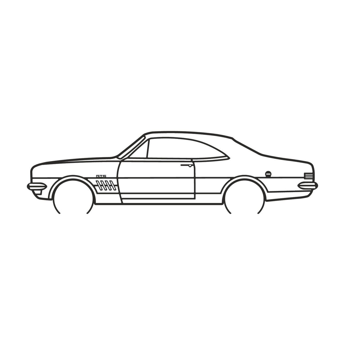 Ignite Laser Holden HK Monaro GTS Silhouette Metal Wall Art Rustic ...