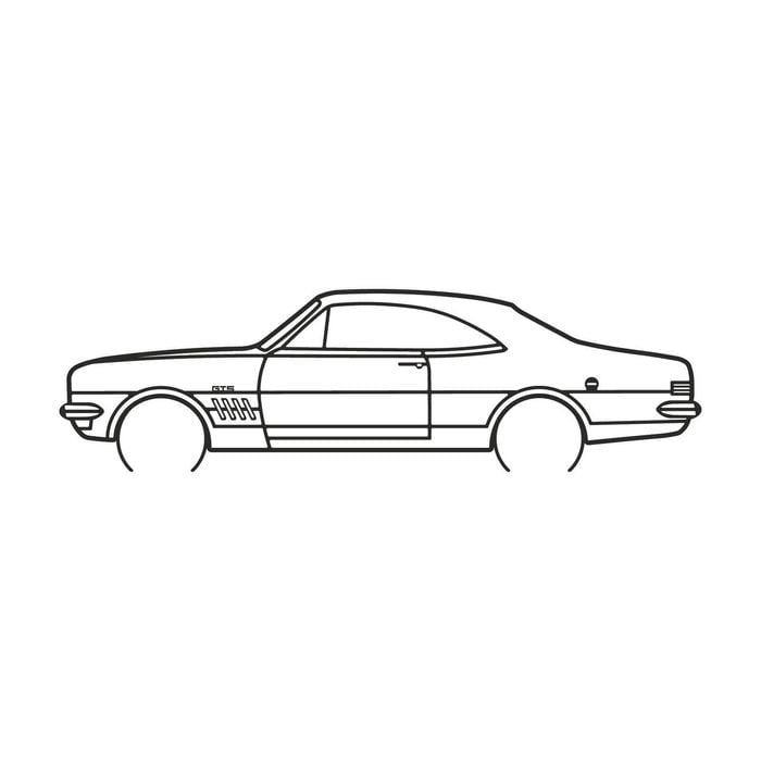 Ignite Laser Holden HK Monaro GTS Silhouette Metal Wall Art Rustic Metal 23.6inch/60cm
