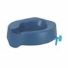 Comfortable Soft Toilet Seat Riser, 10cm Lift for Easy Access, Blue - Ideal for Seniors and Mobility Aid - DJMed