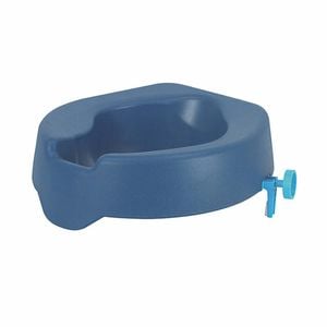 Comfortable Soft Toilet Seat Riser, 10cm Lift for Easy Access, Blue - Ideal for Seniors and Mobility Aid - DJMed