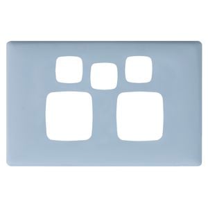 HPM Cheekyboy Linea Double Powerpoint Cover Plate with Extra Switch