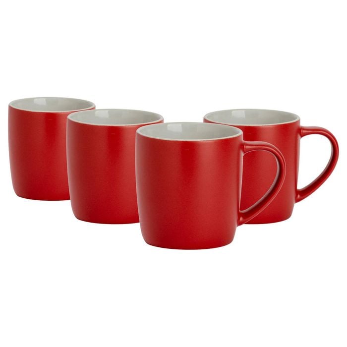 Argon Tableware Matt Coloured Coffee Mugs - 350ml - Pack of 4