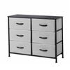 Sherwood Luna 6 Chest Of Drawers Lowboy Dresser Storage Wooden Desk Grey